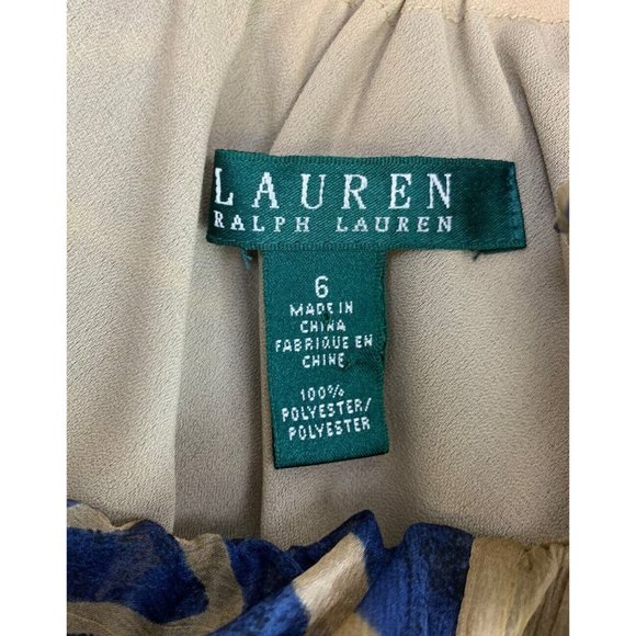 Lauren Ralph Lauren Size 6 Ruffled Off The Shoulder Chiffon Blouse NWT - Picture 5 of 10